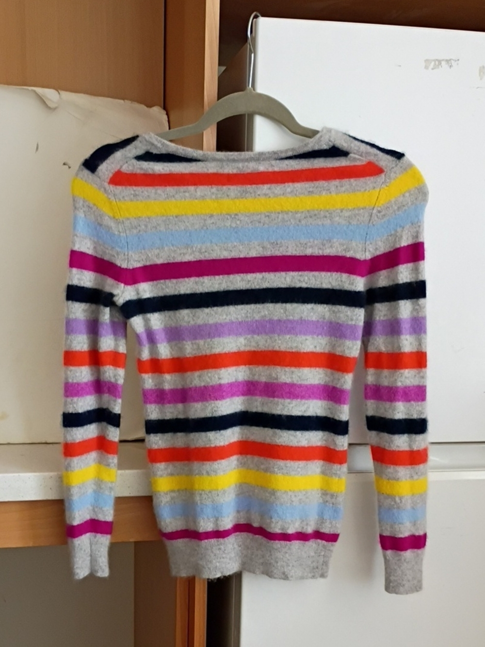Cashmere Crew Neck Striped Sweater sz S - Picture 2 of 3